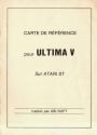 Ultima V - Warriors of Destiny Atari instructions