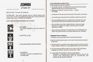 Zombi Atari instructions