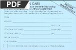 Registration Card