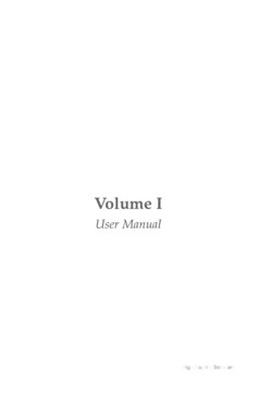 Volume 1 - User Manual (UK)