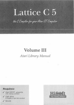 Volume 3 - Atari Library Manual (UK)