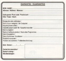 Registration Card