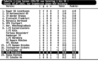 1.Fužballbundesliga atari screenshot