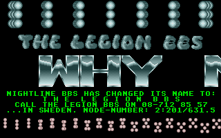 Legion BBS Demo — screenshot 1