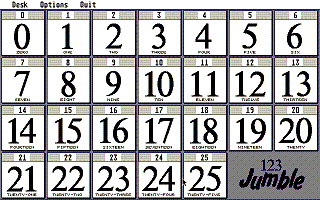 123 Jumble atari screenshot