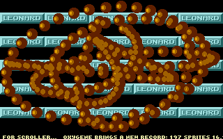 197 16x16 Sprites Demo atari screenshot