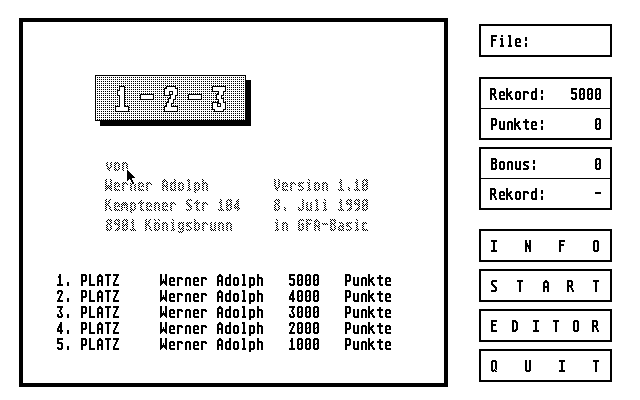 1-2-3 atari screenshot