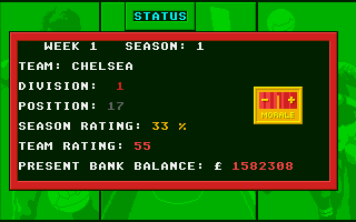 1st Division Manager atari screenshot