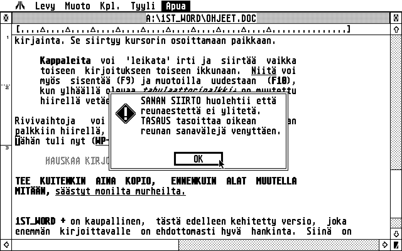 1ST Word atari screenshot