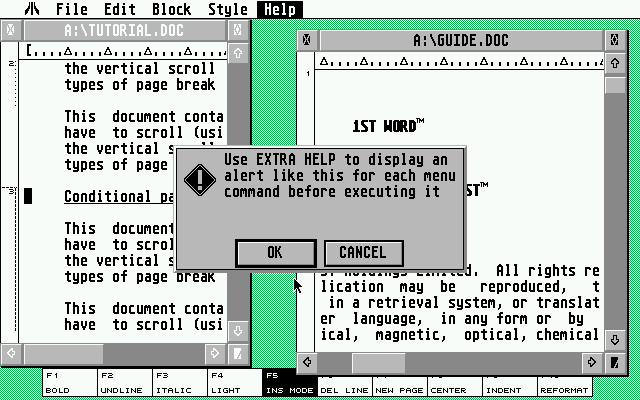 1ST Word atari screenshot