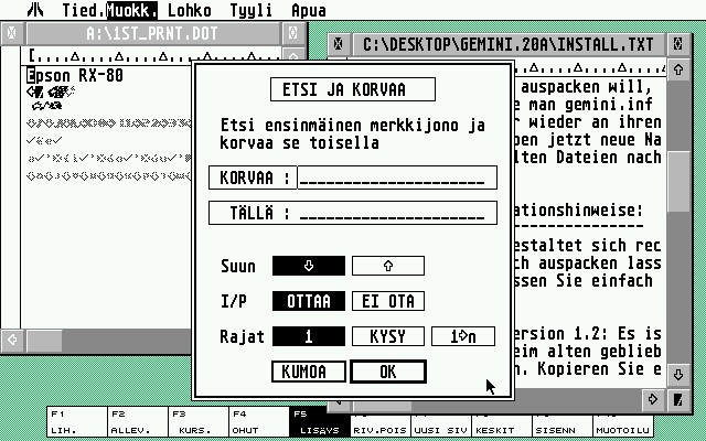1ST Word atari screenshot