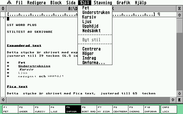 1ST Word Plus atari screenshot