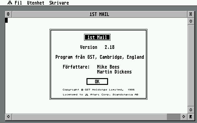 1ST Word Plus atari screenshot