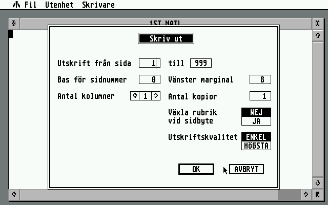 1ST Word Plus atari screenshot