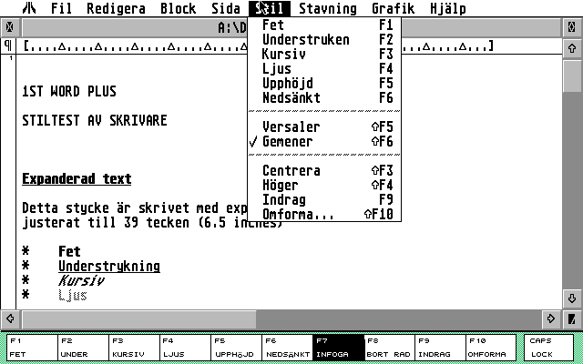 1ST Word Plus atari screenshot