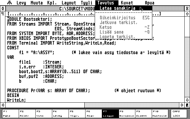 1ST Word Plus atari screenshot