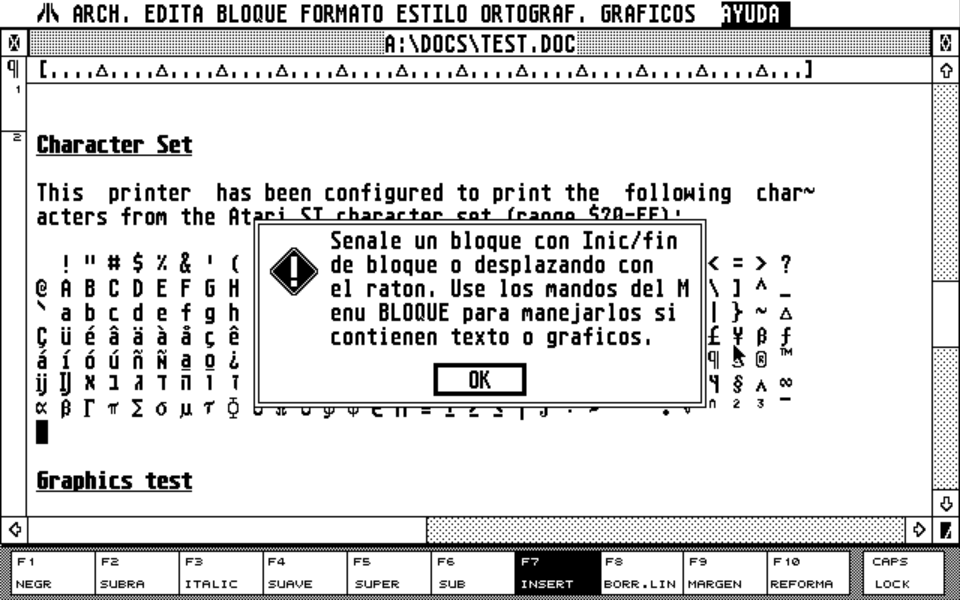 1ST Word Plus atari screenshot