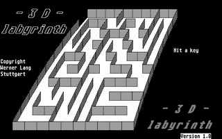 3-D Labyrinth atari screenshot