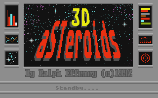 3-D Asteroids atari screenshot