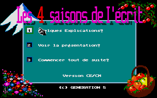 4 Saisons de l'Écrit (Les) atari screenshot