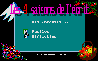 4 Saisons de l'Écrit (Les) atari screenshot