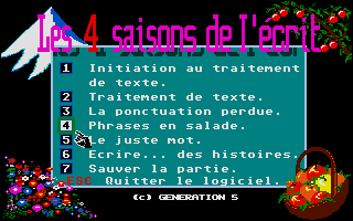 4 Saisons de l'Écrit (Les) atari screenshot