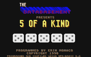 5 of a Kind atari screenshot