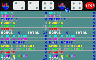 5 of a Kind atari screenshot