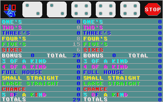 5 of a Kind atari screenshot