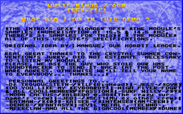 Brutal Techno Demo (The) atari screenshot