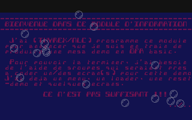 Back in France atari screenshot