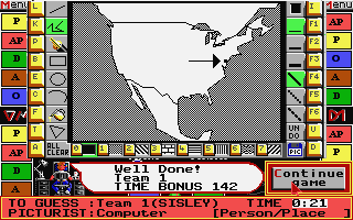 Pictionary atari screenshot