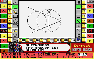 Pictionary atari screenshot