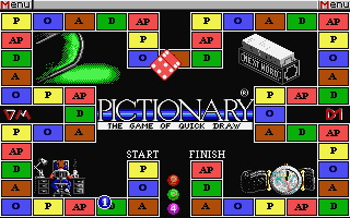 Pictionary atari screenshot