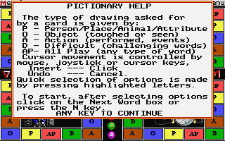 Pictionary atari screenshot