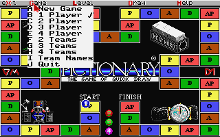 Pictionary atari screenshot