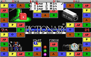 Pictionary atari screenshot