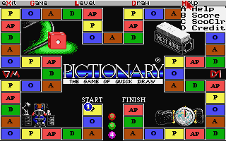 Pictionary atari screenshot