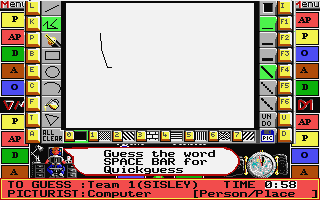 Pictionary atari screenshot
