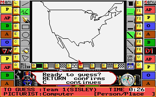 Pictionary atari screenshot