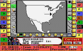 Pictionary atari screenshot