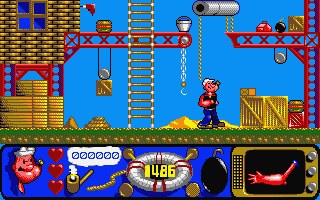 Popeye II atari screenshot