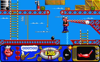 Popeye II atari screenshot