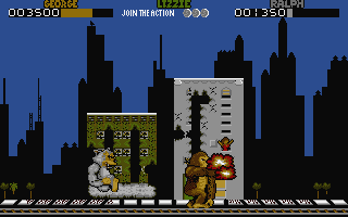 Rampage atari screenshot
