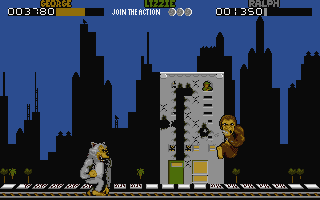 Rampage atari screenshot