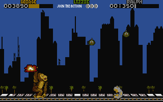 Rampage atari screenshot