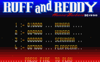 Ruff and Reddy in the Space Adventure atari screenshot