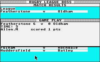 Rugby League Boss atari screenshot