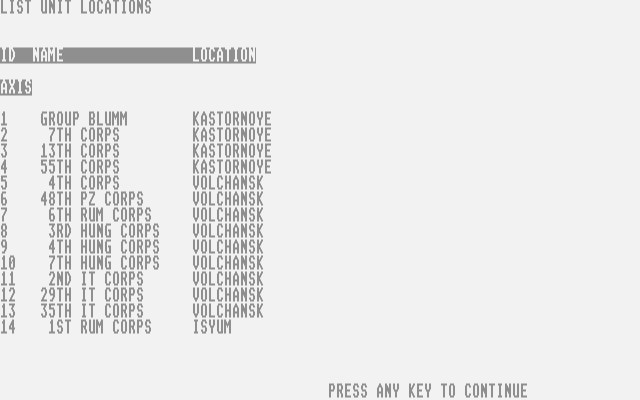 Stalingrad Campaign - The Turning Point Jun 1942-Feb 1943 atari screenshot