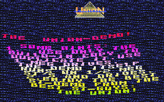 Union Demo atari screenshot